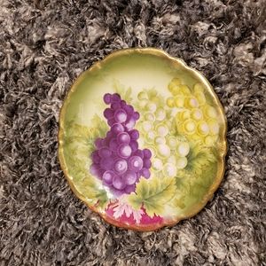 Decorative fruit plate, signed, 8"